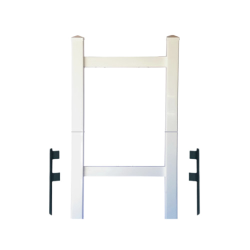 Real Estate Sign Post Kit Double Yard Sign Post w/ Stakes- White