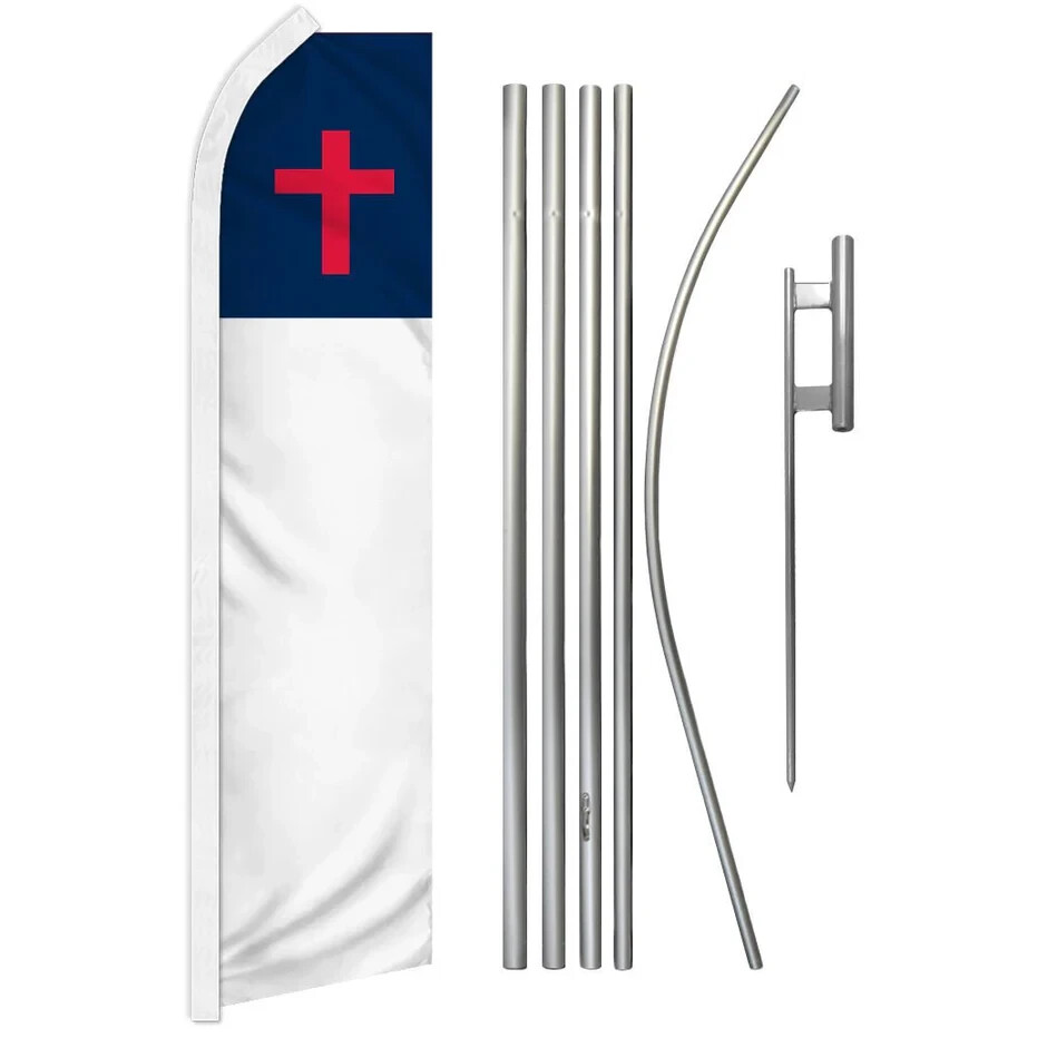 Christian Swooper Advertising Flag & Pole Kit
