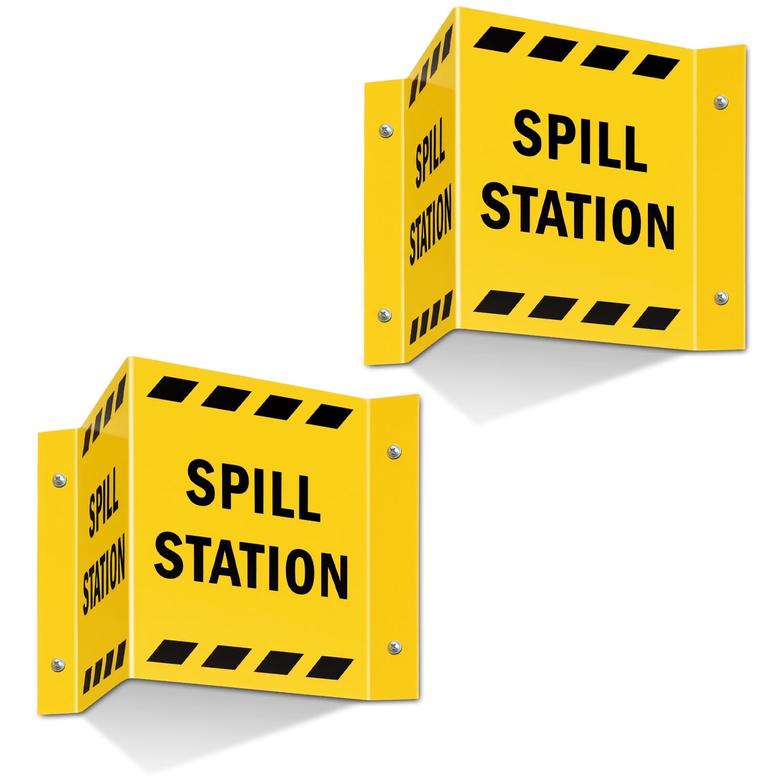 Otoolling 2 Pcs Spill Station Sign, 5&Prime; x 6&Prime; High-density Acrylic Spill Respon…