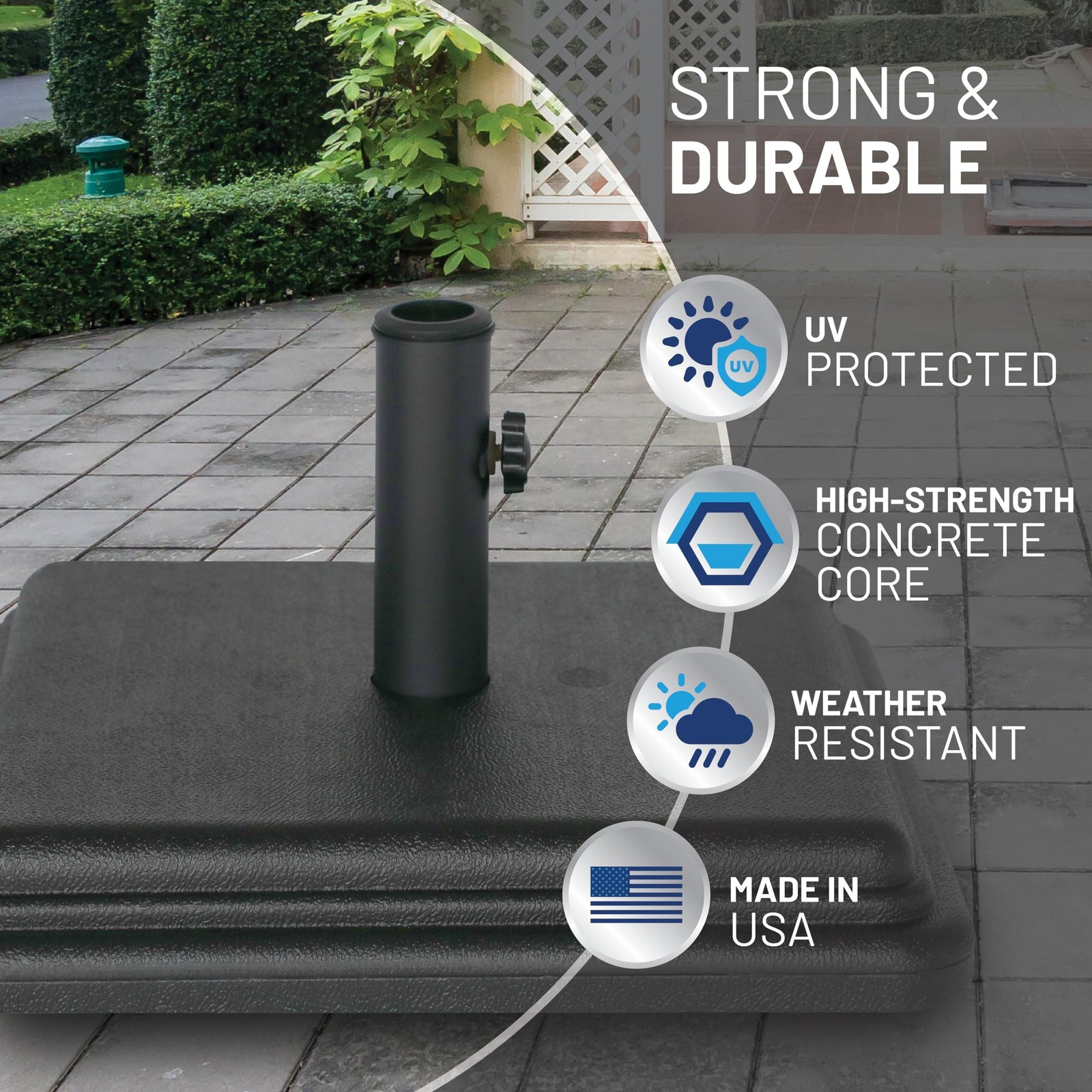 US Weight 40 Pound Umbrella Base – Weighted Umbrella base For Use With Patio …