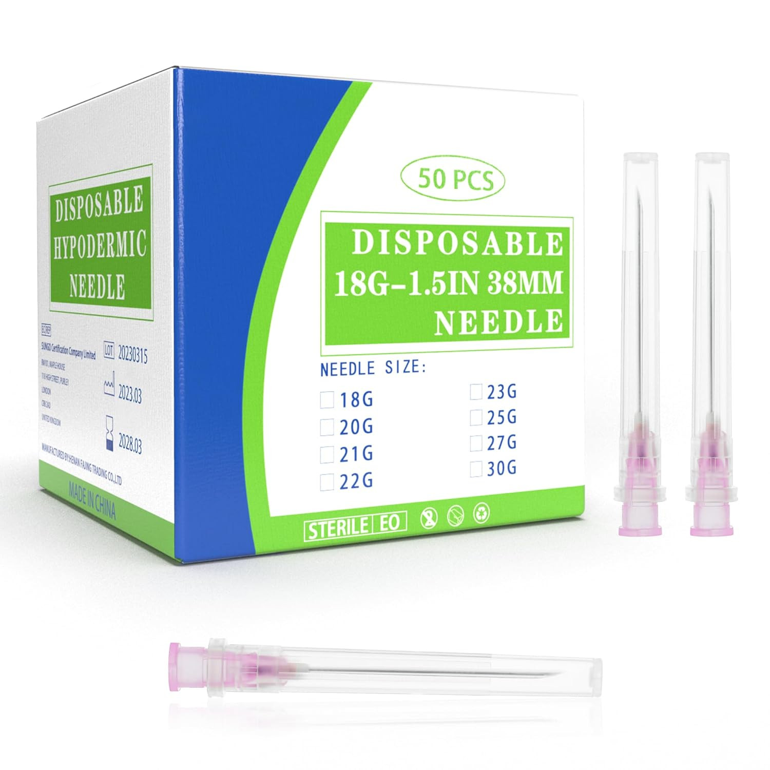 30 Gauge 1/2 Inch Disposable Needles with Caps – Luer Lock Lab Dispensing Access