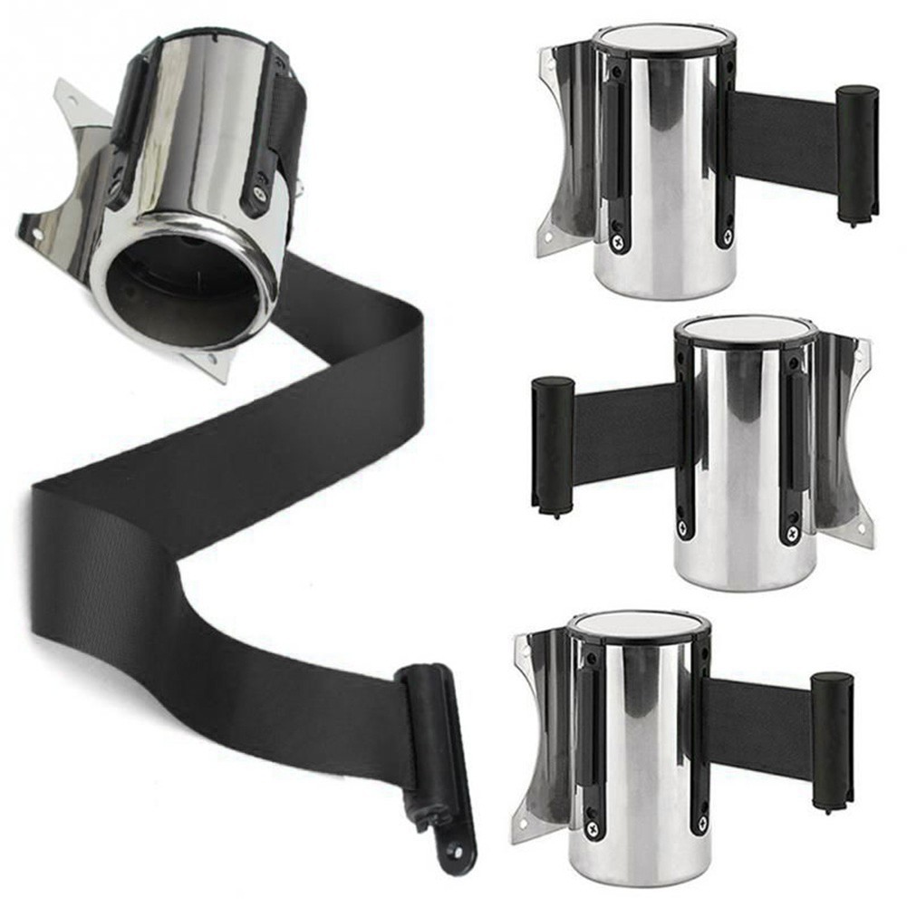 stainless Stanchion Queue Barrier Wall Mount Crowd Control Retractable shop