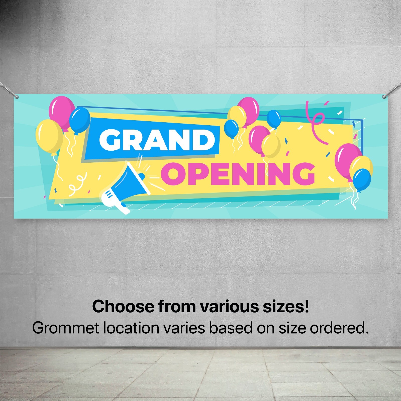 GRAND OPENING retail business advertising store front vinyl banner sign flag