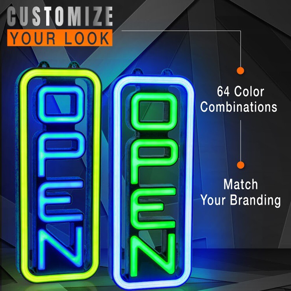 Led Open Sign for Business – Stand Out with 64 Super-Bright Color Combos to Matc
