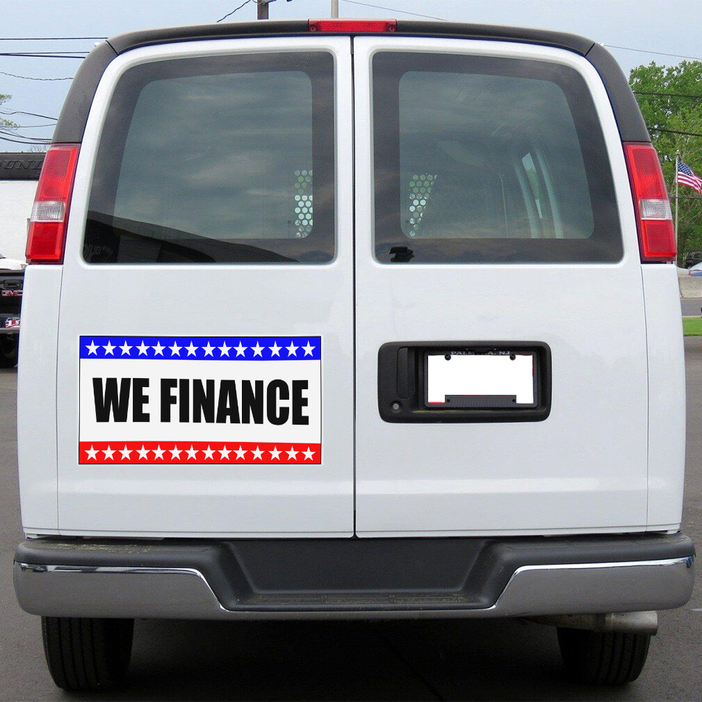 Car Magnet Set of 2 We Finance Business A Car Advertising Industrial Sign