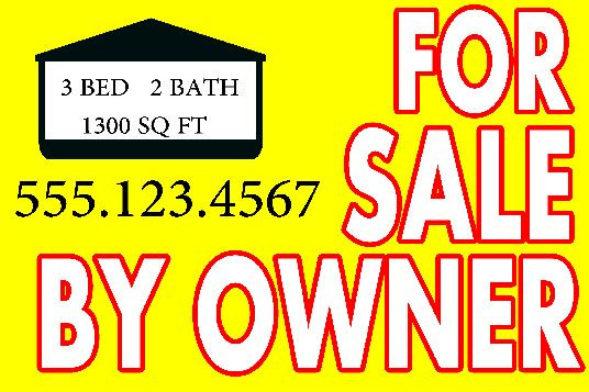 10 pack 18&Prime;x24&Prime; FULL COLOR/ SINGLE sided/plastic REAL ESTATE & YARD SIGNS