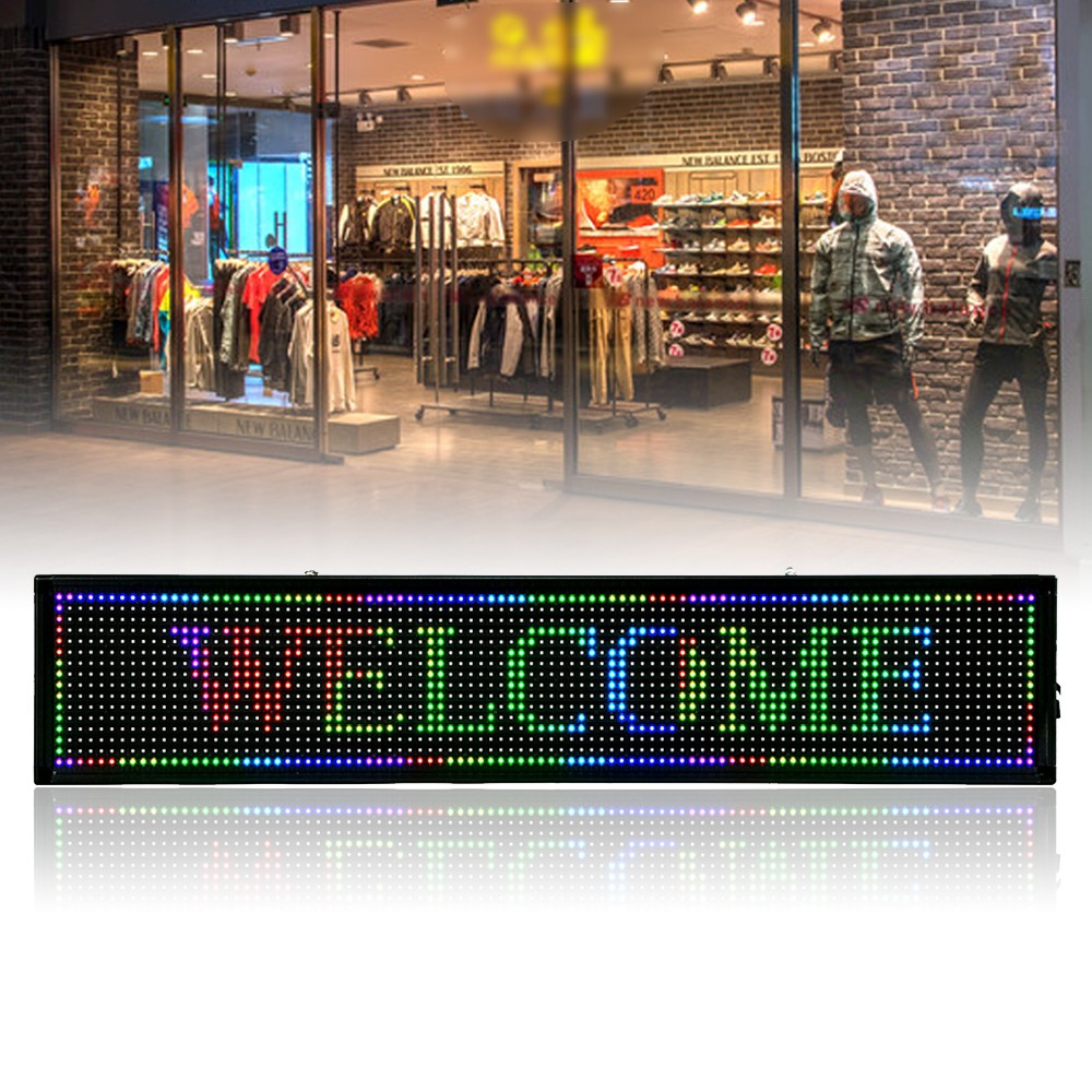 40&Prime; X 8&Prime;Led Scrolling Sign Message Board 7-color Light For Advertising USB Wifi