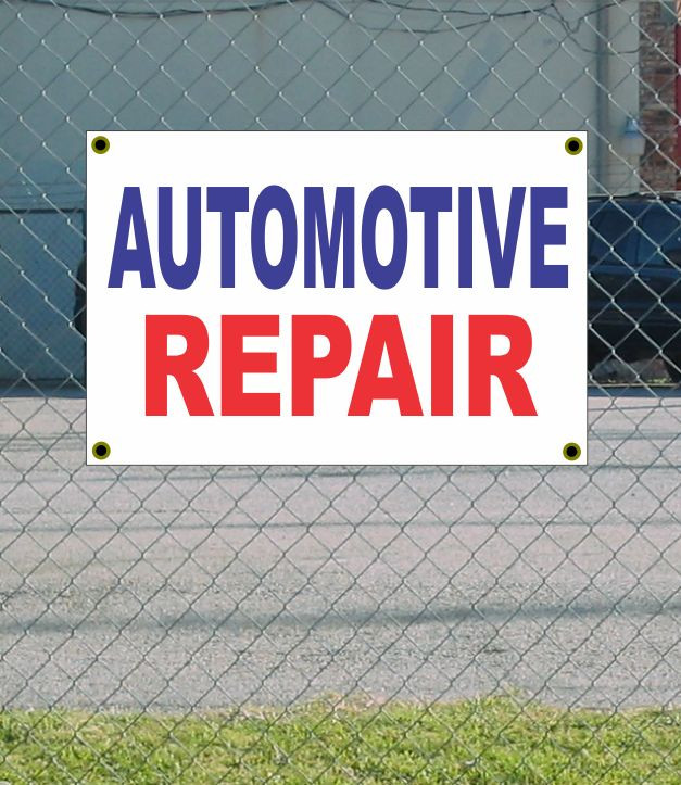 2×3 AUTOMOTIVE REPAIR Red White & Blue Banner Sign NEW Discount Size & Price