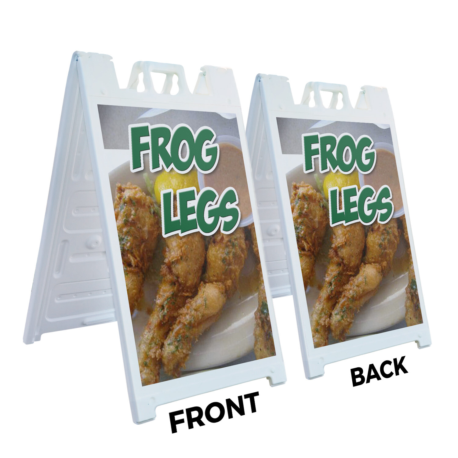 A-frame Sidewalk Frog Legs 24&Prime; x 36&Prime; Double Sided A-Frame Sidewalk Sign