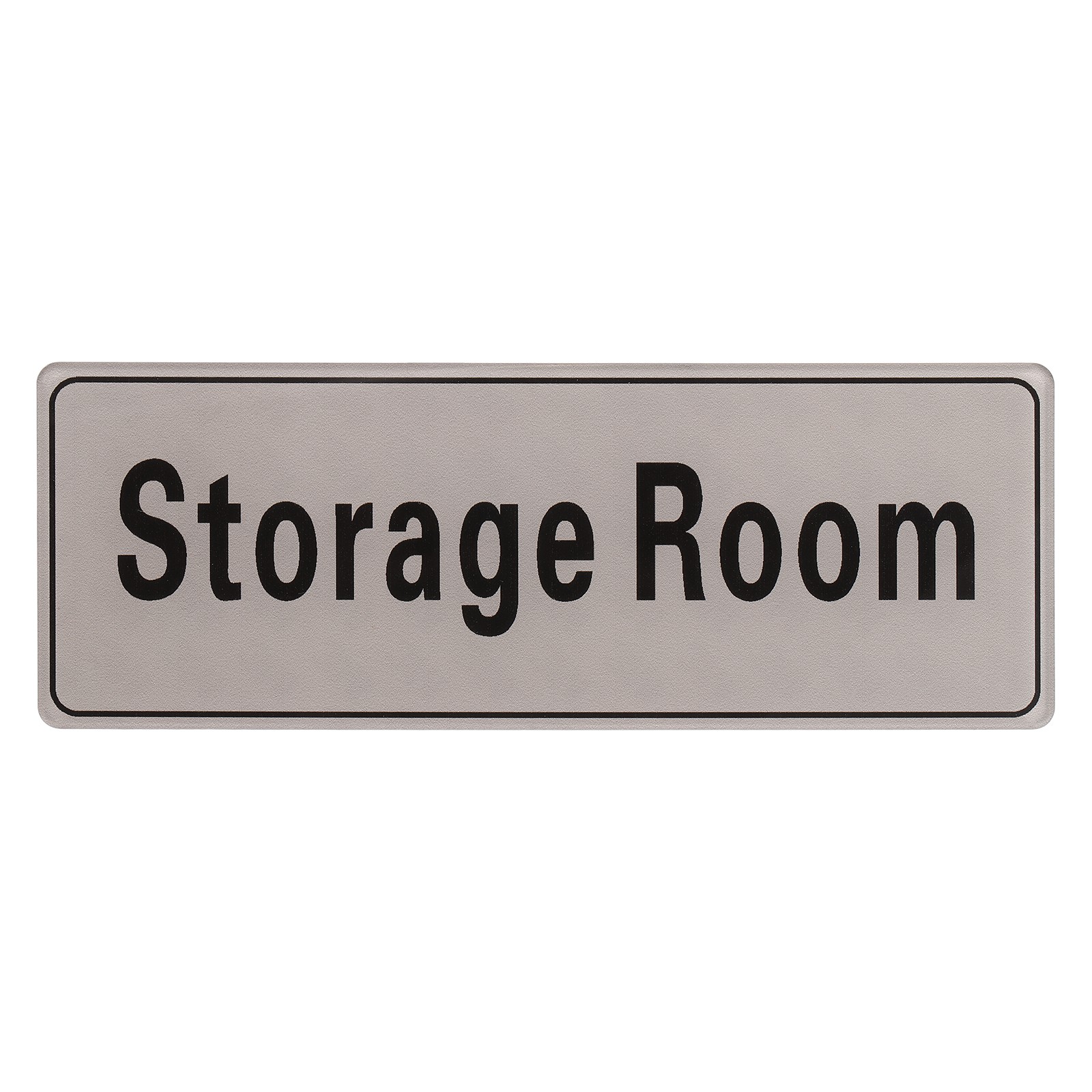 9&Prime;x3&Prime; Storage Room, 1Pcs Room Door Sign Self-Adhesive Light Gray with Black Text