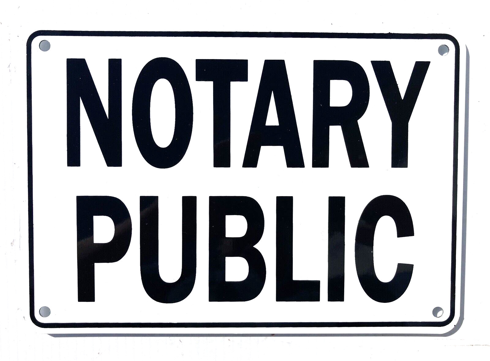 « NOTARY PUBLIC » SERVICE SIGN, METAL, HEAVY DUTY