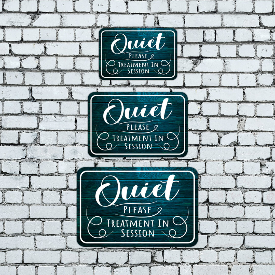 Classic Framed Plus Quiet Please Treatment In Session Door or Wall Sign