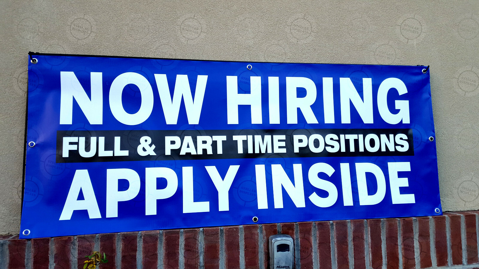 NOW HIRING APPLY INSIDE Banner Now Open Jobs Poster Business Display Employment
