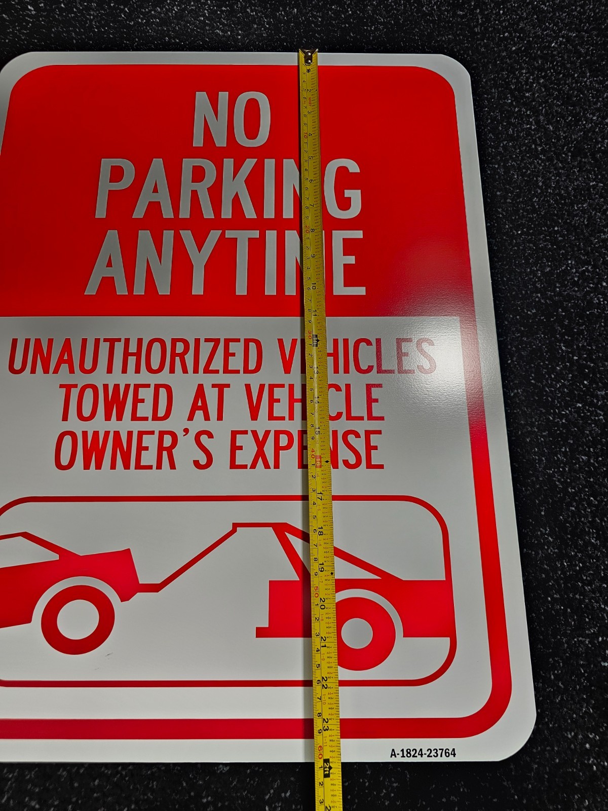 (QTY 2) No Parking Anytime 18 in. x 24 in. Aluminum Signage A-1824-23764