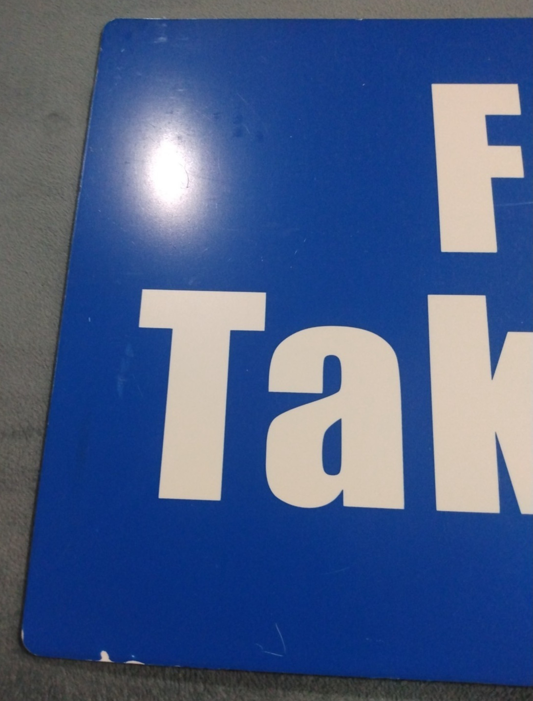 Double Sided Free Take One plastic sign 16&Prime;x9&Prime;