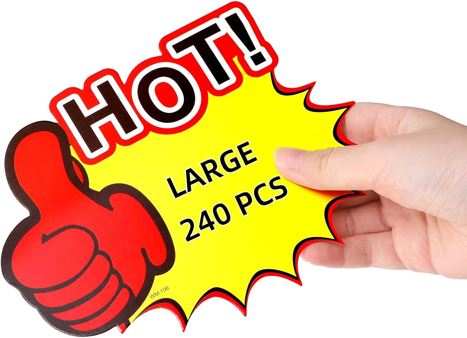 240 Pieces Burst Sign Cards, 7 X 5.5 Inch Large Star Shaped Blank Sale Sign Tags