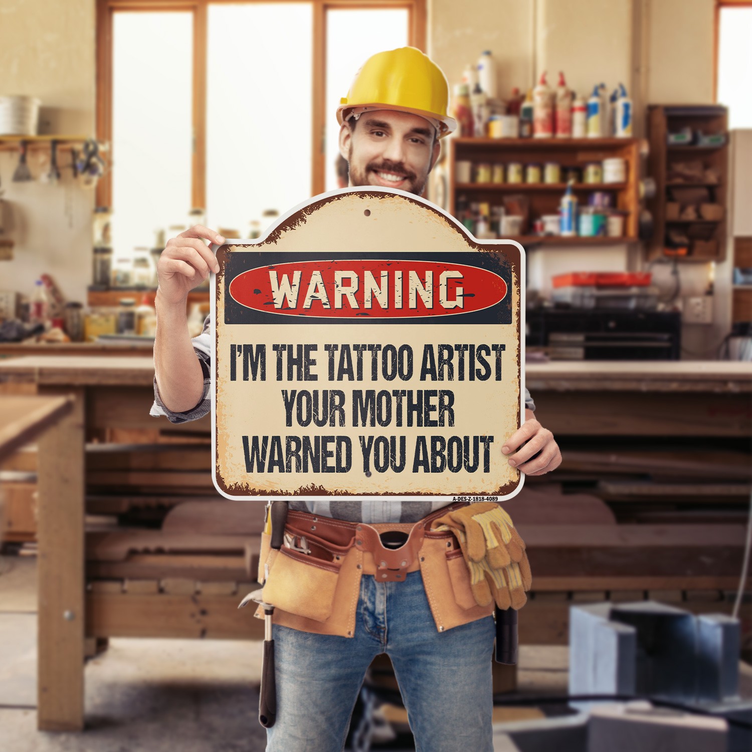 I&rsquo;m The Tattoo Artist 18&Prime; X 18&Prime; Heavy-Gauge Aluminum Architectural Sign