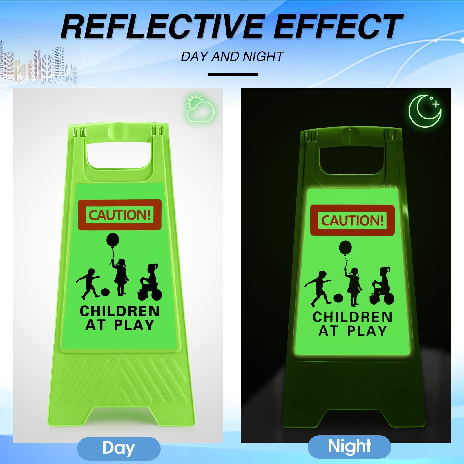 2 Pieces Reflective Kids Playing Sign for Street Slow Down Kids at Play Sign …