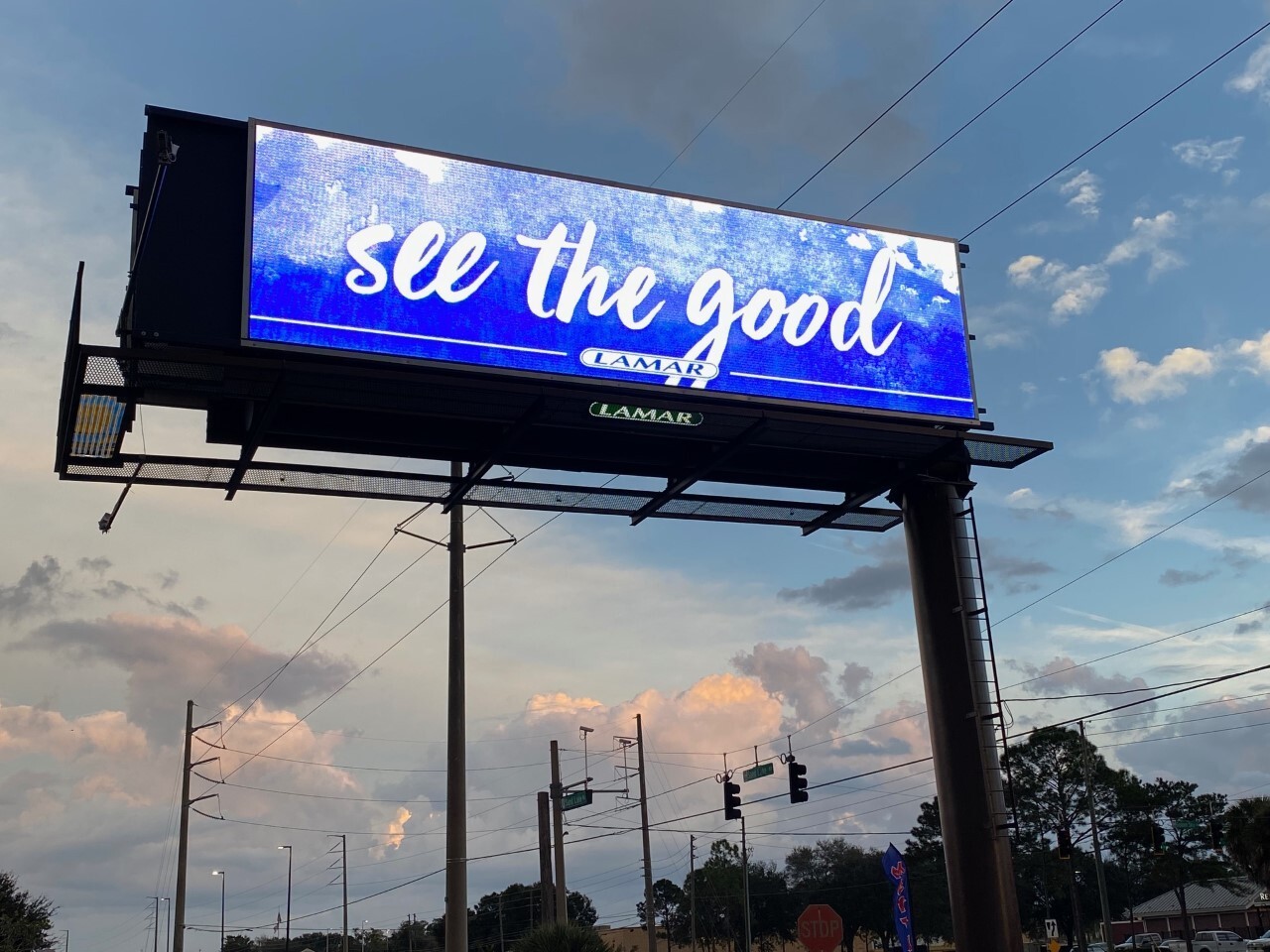 LED Outdoor Full-Color Programmable Sign with Wi-Fi (Approx. 6 ft W × .5 ft H)