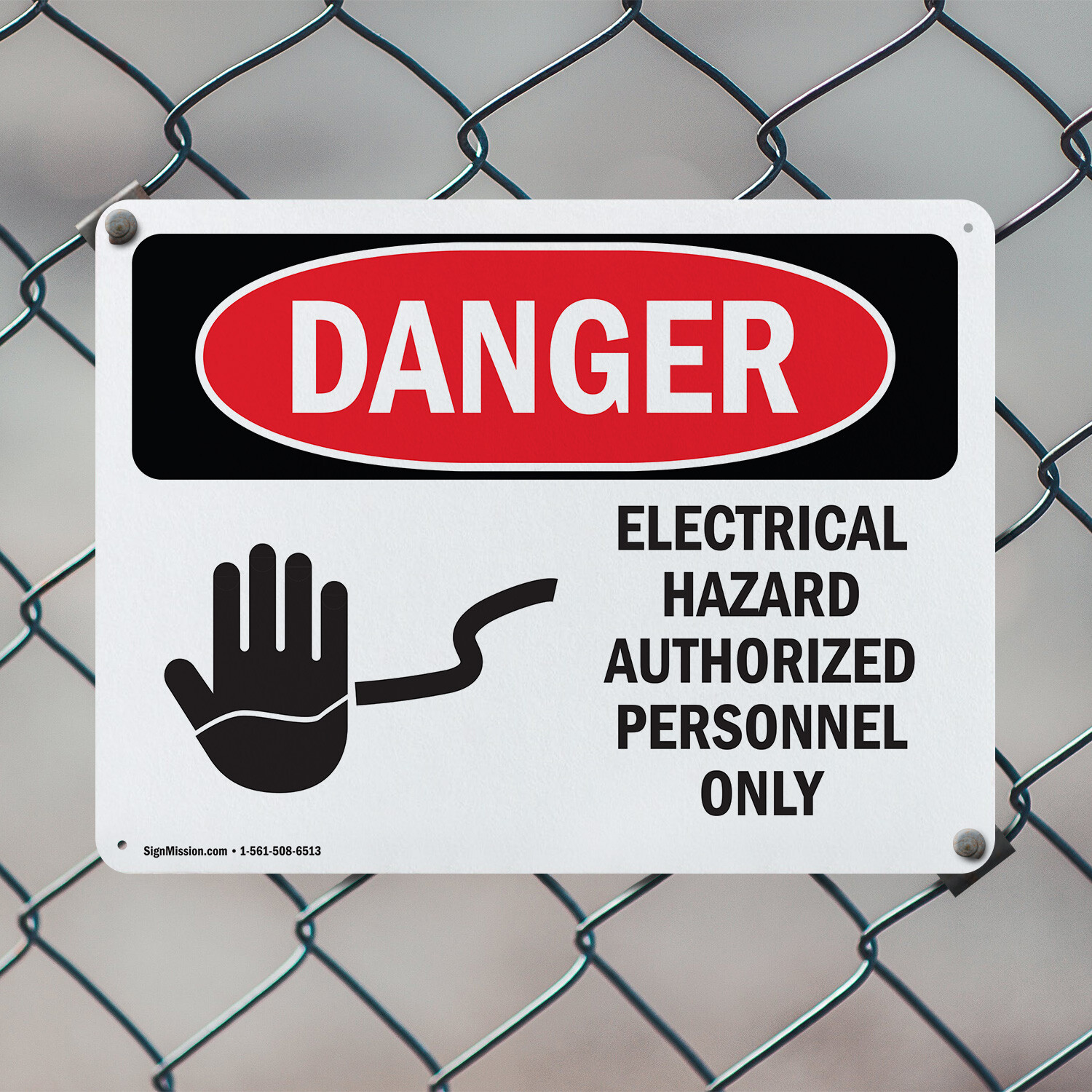 (2 Pack) Electrical Hazard Authorized Personnel Only OSHA Danger Sign Decal