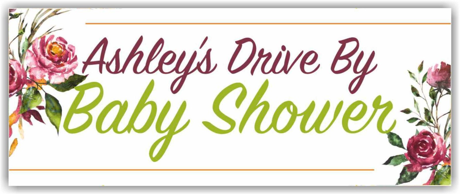 Baby Shower Celebrating Advertising Banner Vinyl Mesh Sign Custom Name Party
