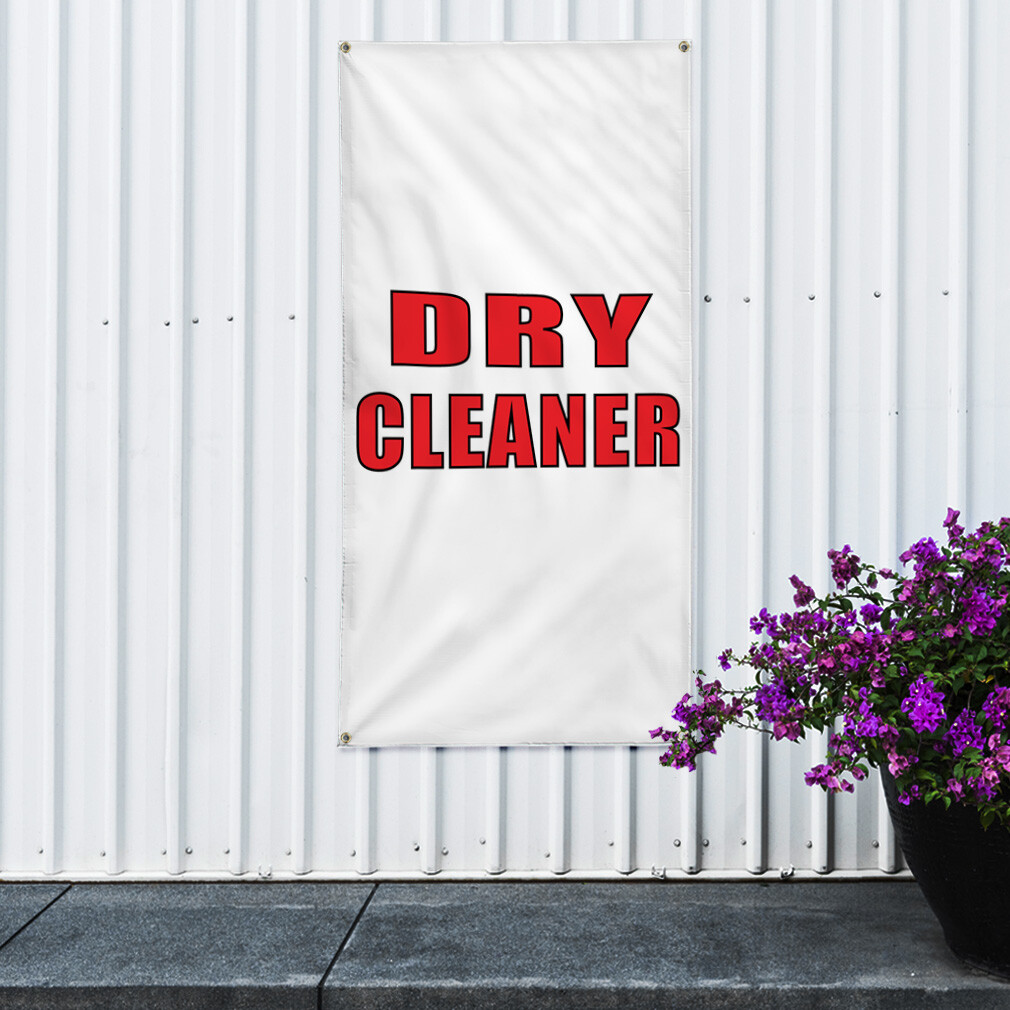 Vertical Vinyl Banner Multiple Sizes Dry Cleaner Promotion Business Business