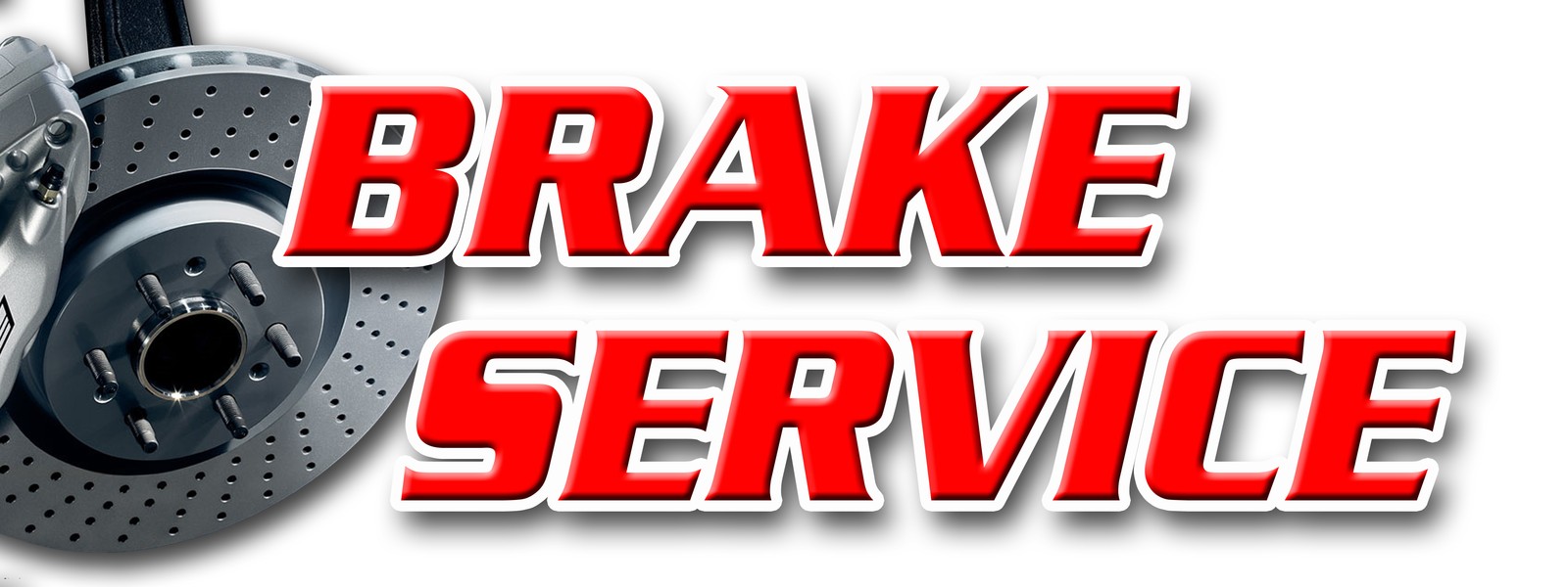BRAKE SERVICE DECAL sticker car auto repair fix mechanic caliper rotor