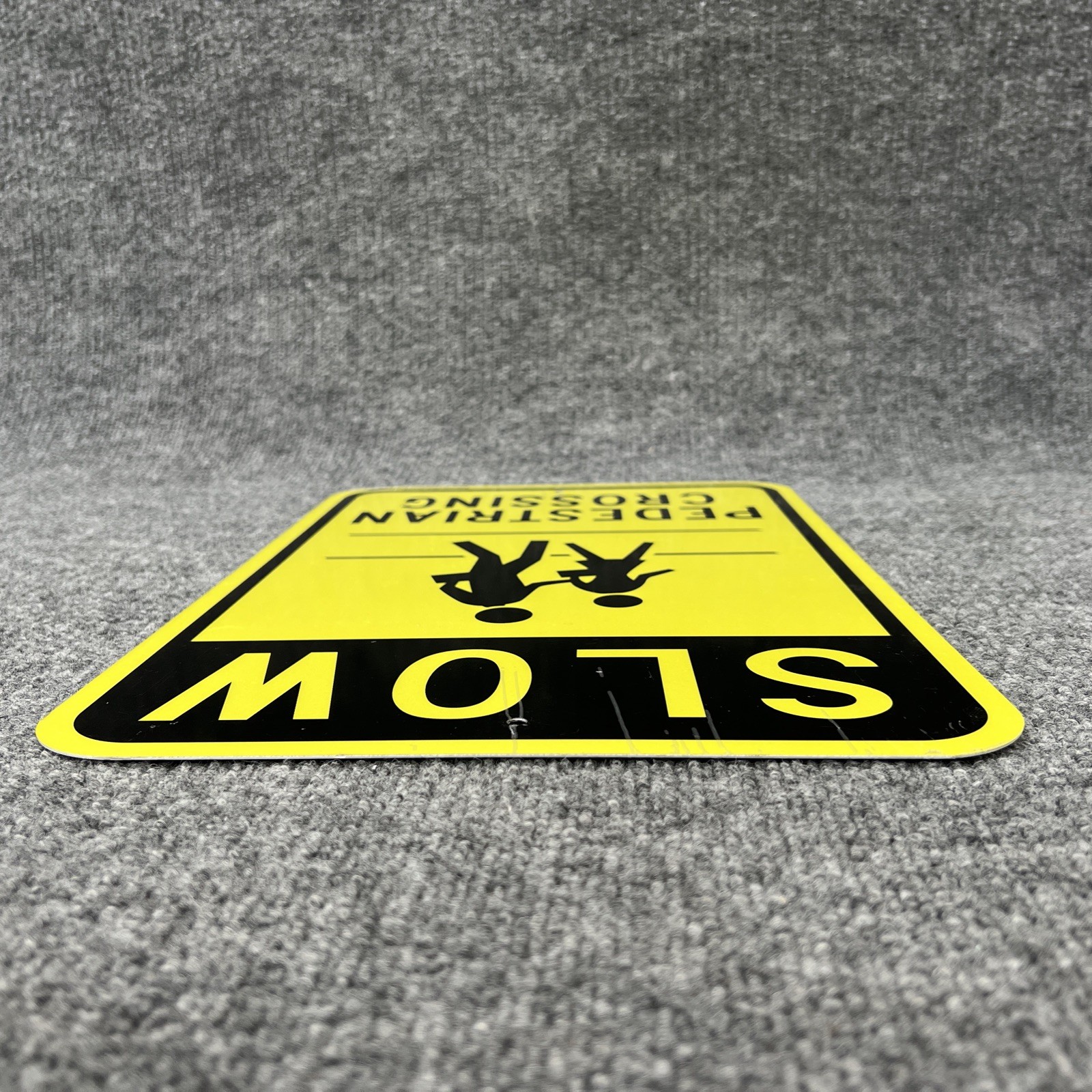 2-Pack Large Slow Pedestrian Crossing Sign, 18&Prime;x 12&Prime; .040 Aluminum Reflective…