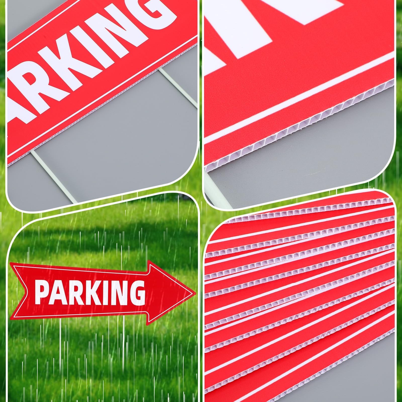 8 Pack 17×6 Inch Event Parking Signs With Stakes Directional Arrow Yard