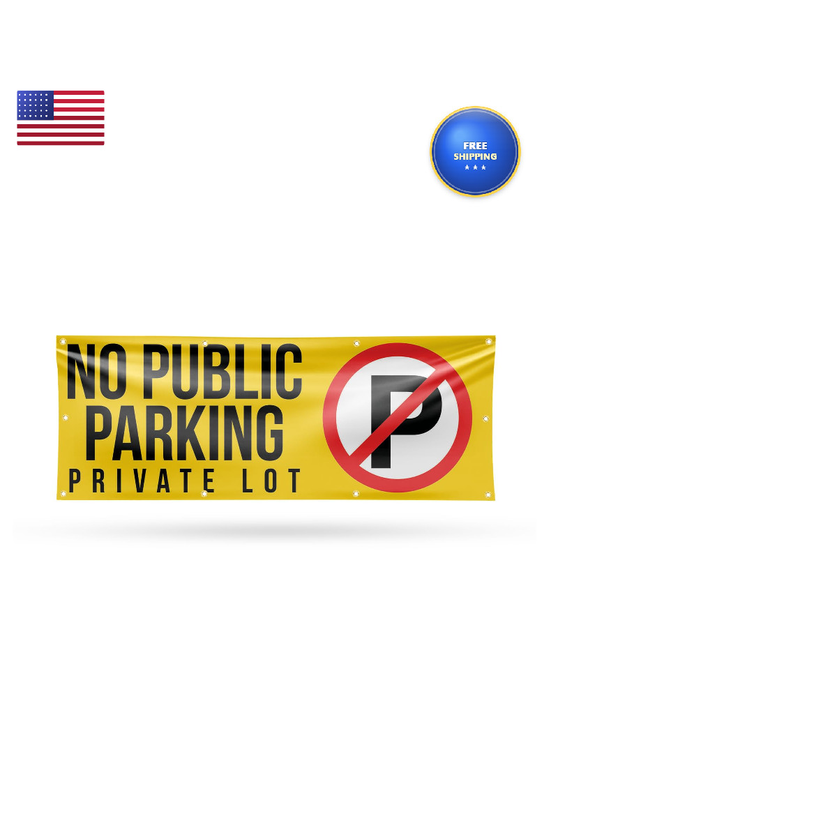 Signmission No Public Parking Private Lot Banner Sign 36 X 96 13 Oz Vinyl Metal