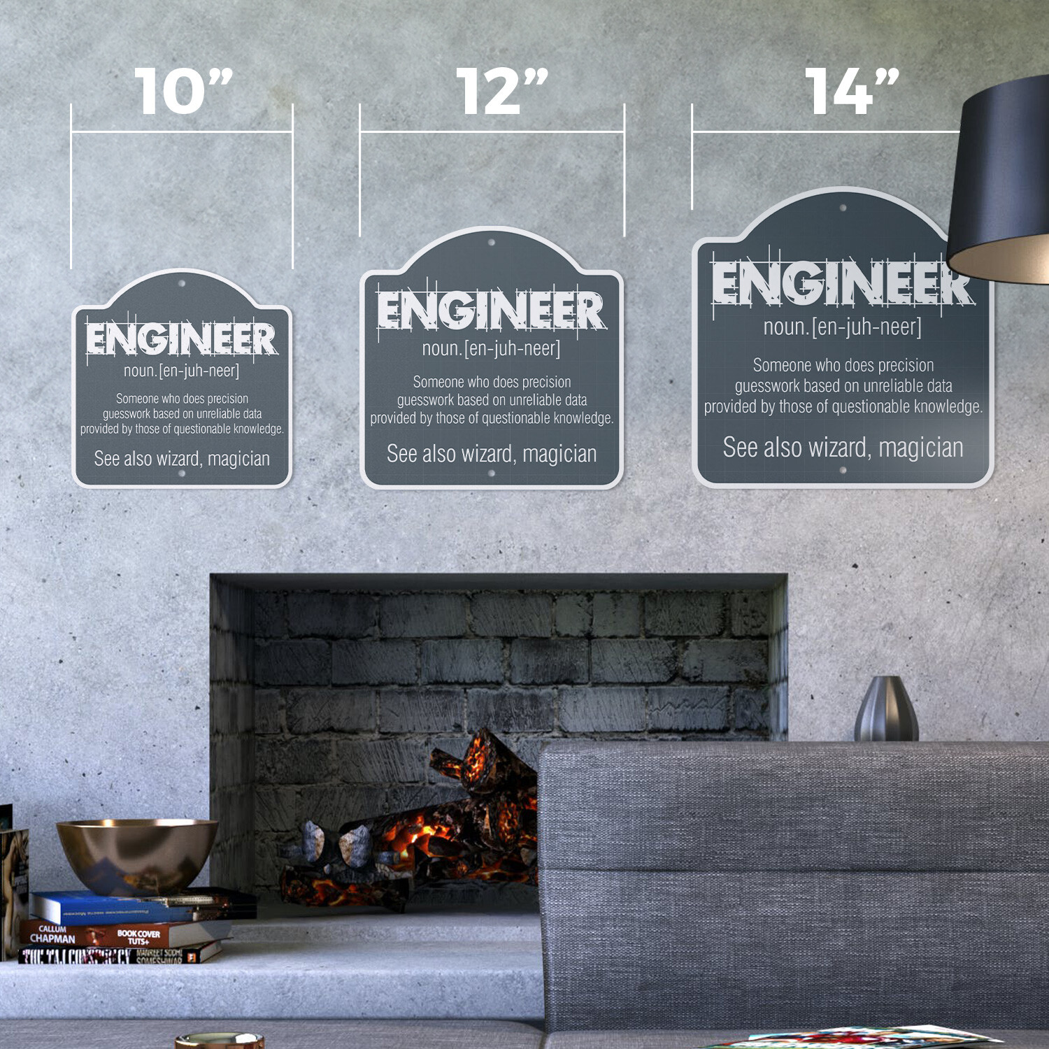 Engineer Guess Work Plastic Novelty Sign Work Engineering Student Job
