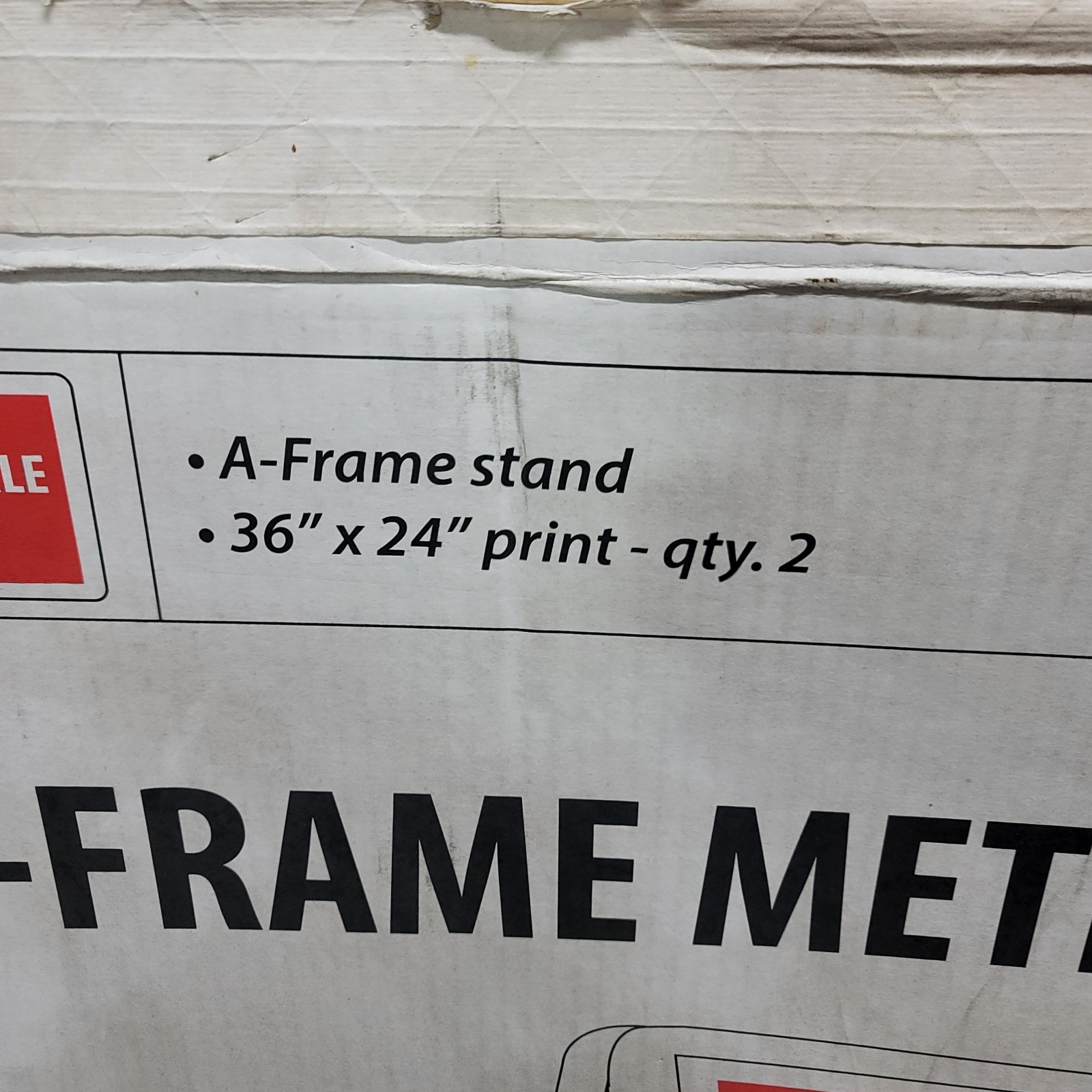 A-frame Metrix Aframe Sidewalk Sign 24 X 36 Sandwich Board High Quality Metal