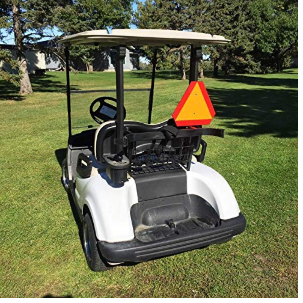 Slow Moving Vehicle Sign Mounting Bracket for Tractor & Golf Car, 2Pack