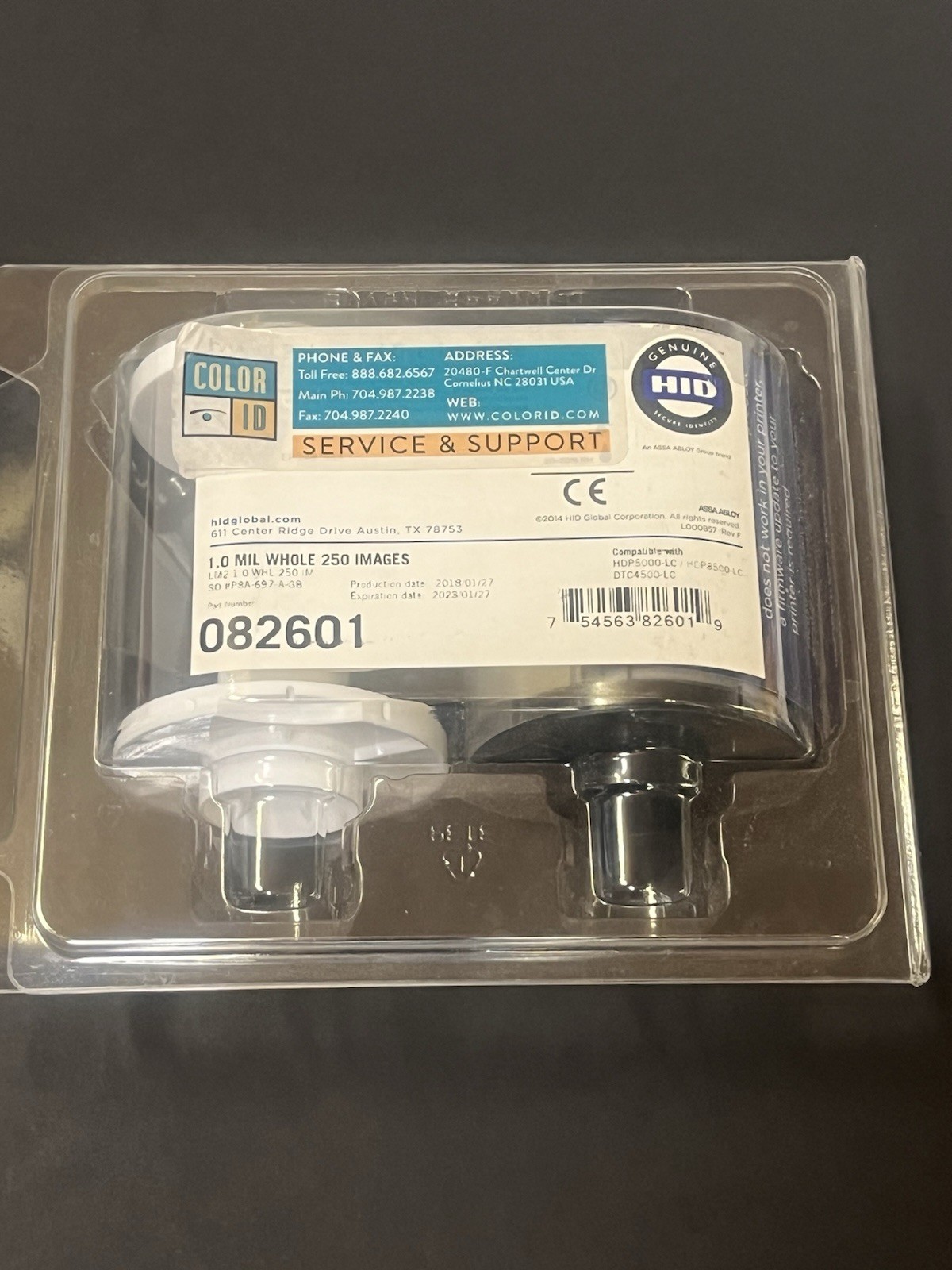 HID 082601 Fargo Polyguard Overlaminate 1.0 MIL Whole 250 Images