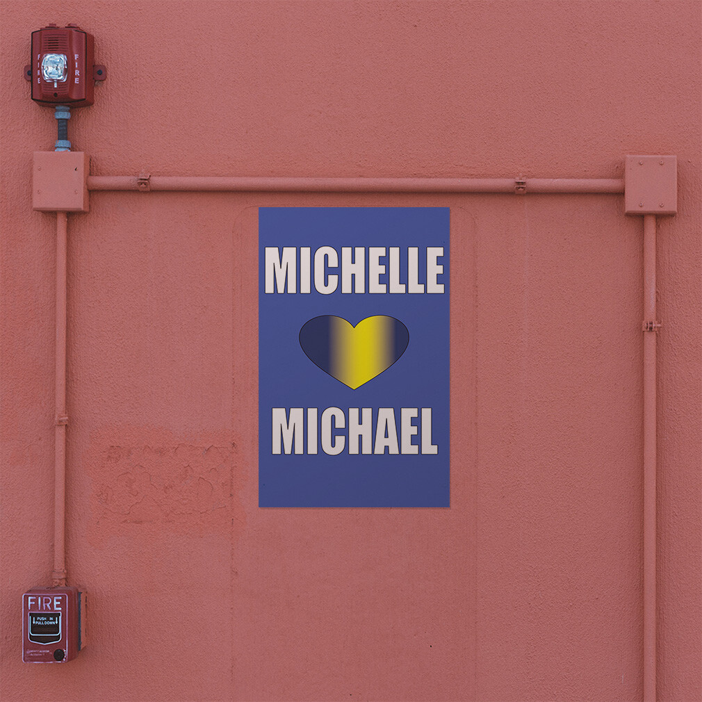 Door Decals Vertical Vinyl Stickers Multiple Sizes Custom Names Heart Gold Vinyl