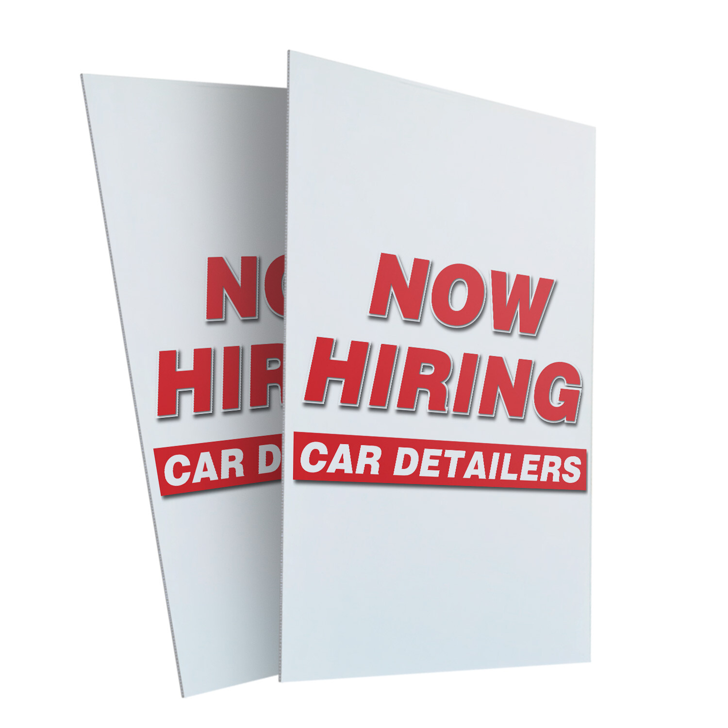 A-frame Sidewalk Now Hiring Car Detailers 24&Prime; x 36&Prime; Double Sided A-Frame Sidewal