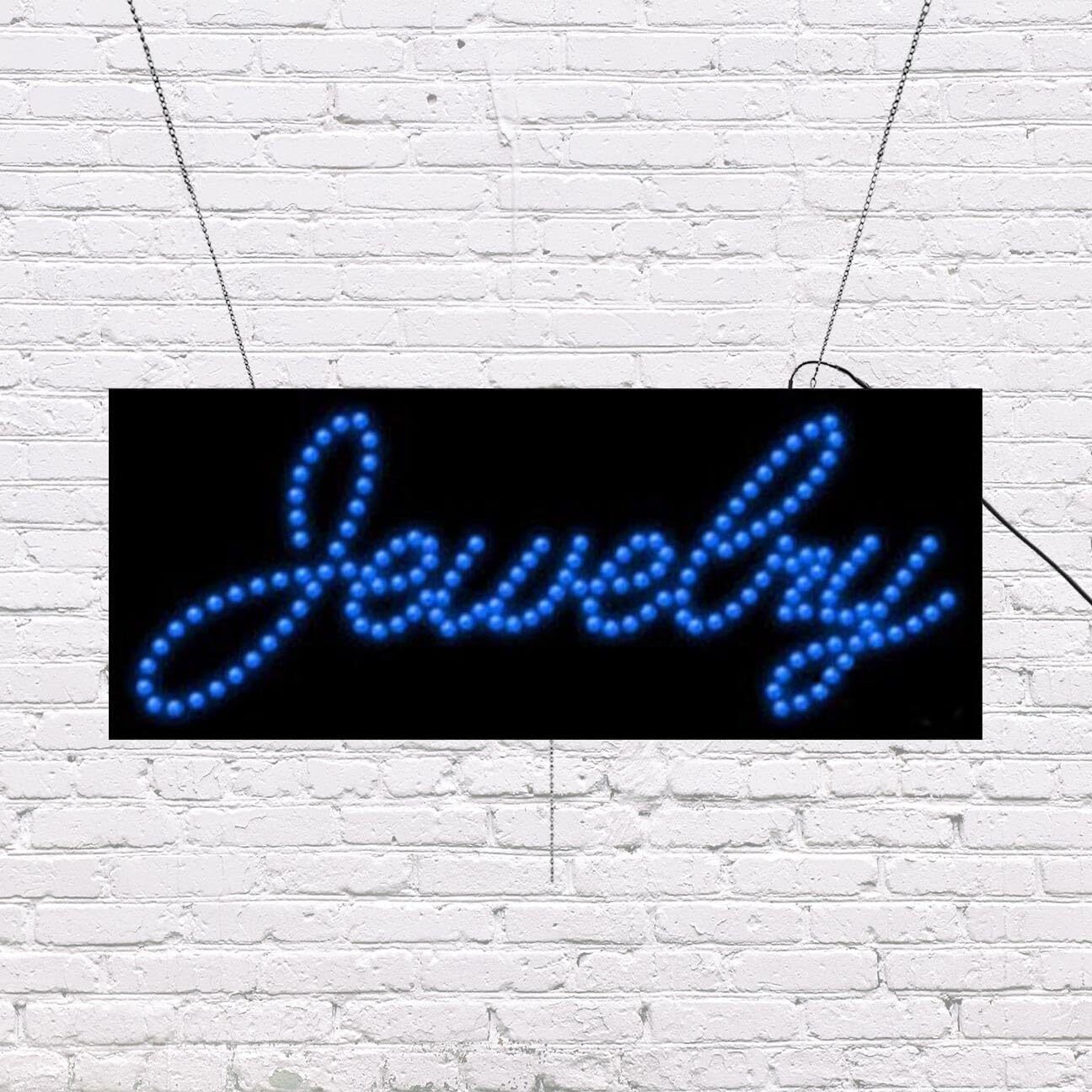 LED Jewelry | Light-up Sign | 27&Prime;W x 11&Prime;H x 1&Prime;D