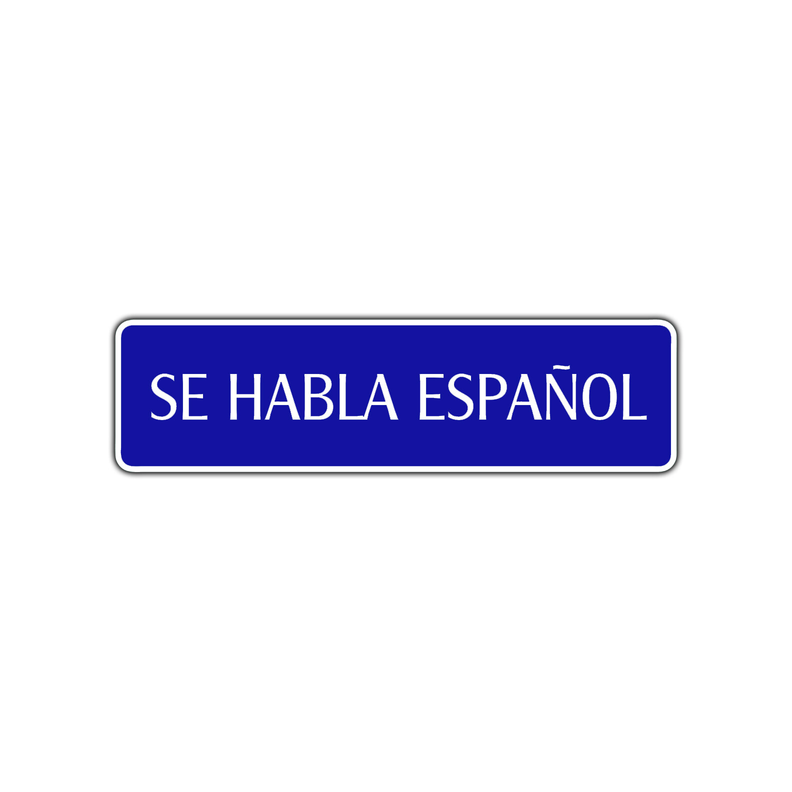 Se Habla Español Street Sign Home Decor Gift Spanish Bilingual Aluminum Sign