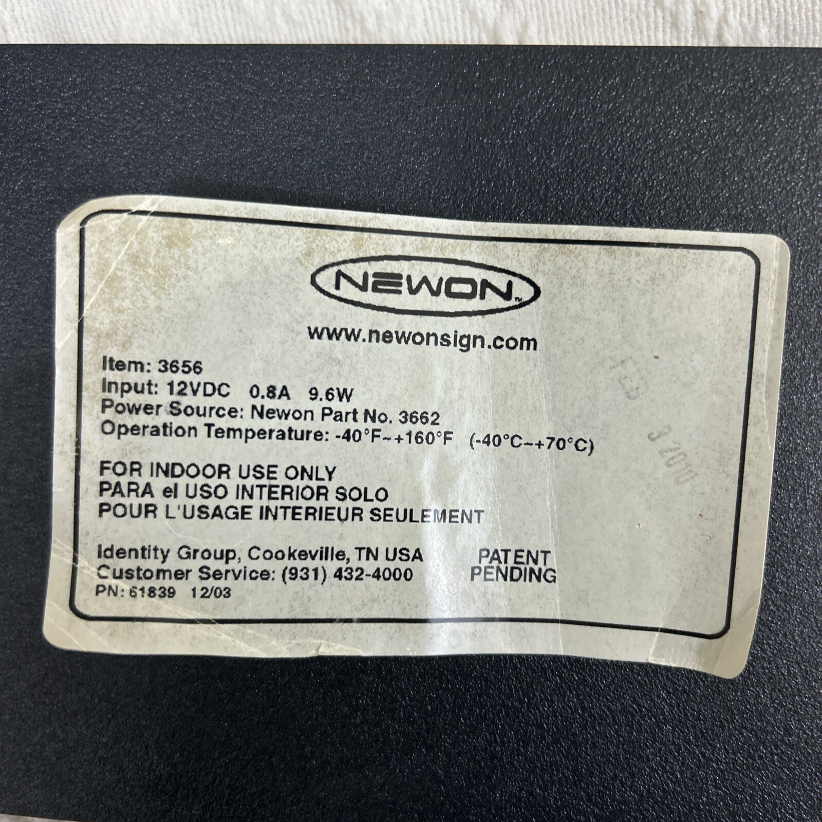 13-1/4&Prime; x 5&Prime; x 1&Prime; Newon Open Sign Business Use