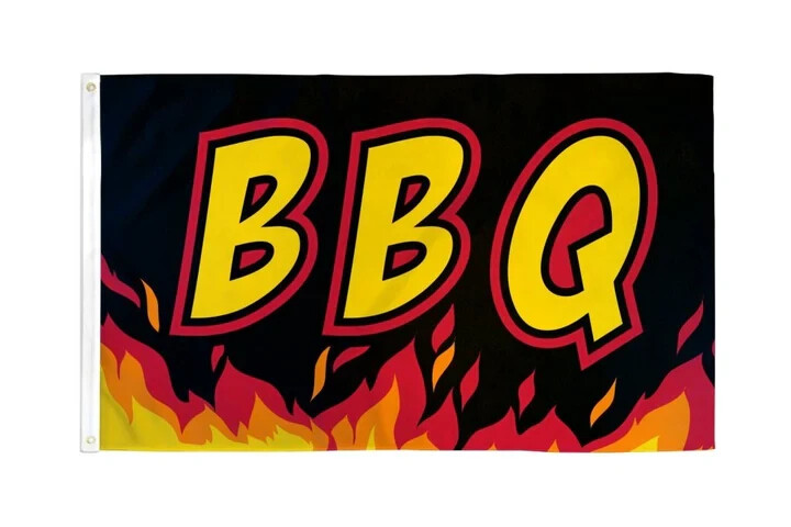 BBQ (Black) Flag 3x5ft Business Flag Food Advertising Sign