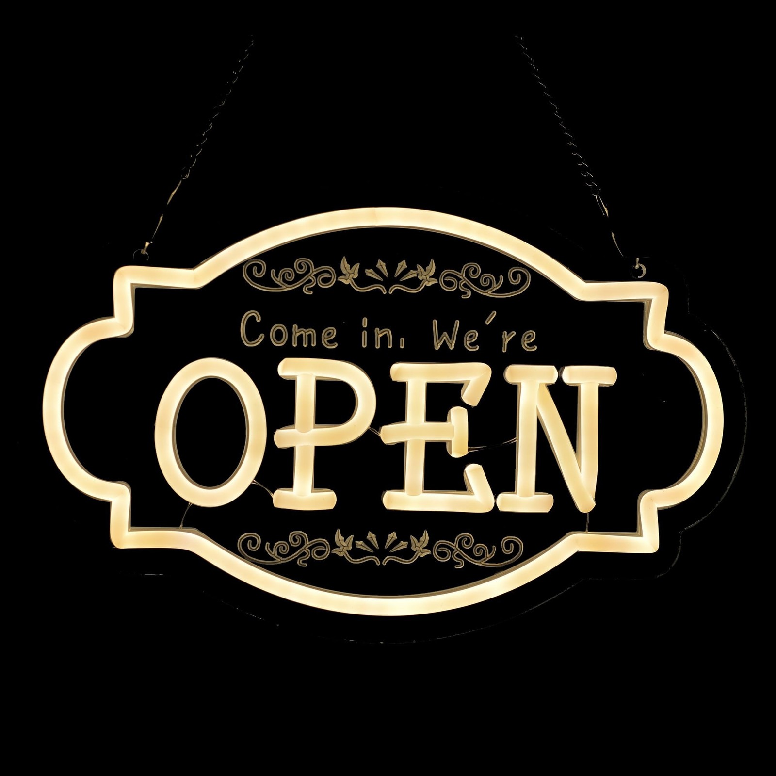 Retro Open Neon Sign,11.8 Inch Open Light up Sign – Cool Neon Light Wall Deco…