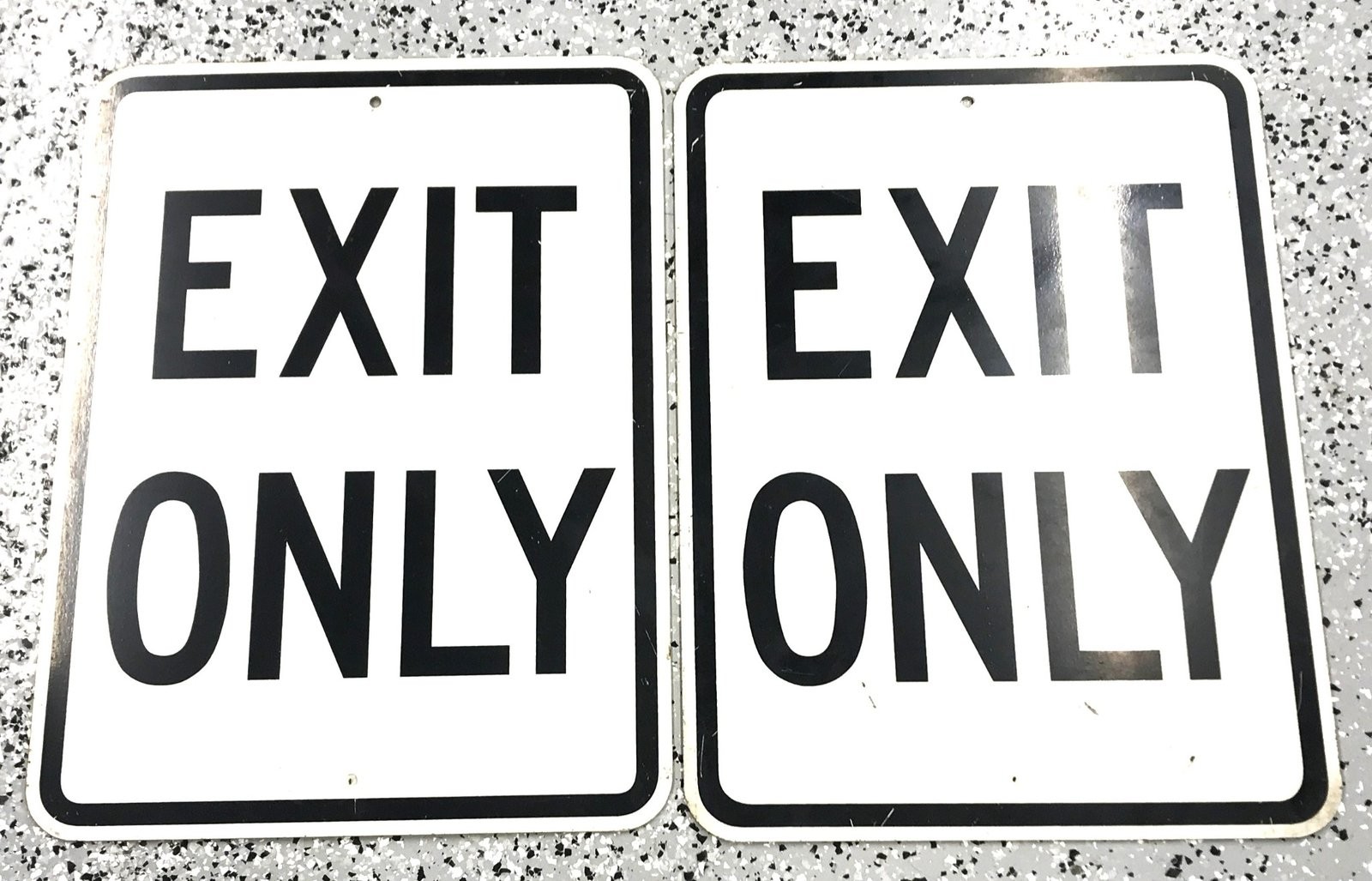 Unbranded Exit Only Aluminum Sign 24&Prime; x 18&Prime; x 2&Prime; [Lot Of 2] USED