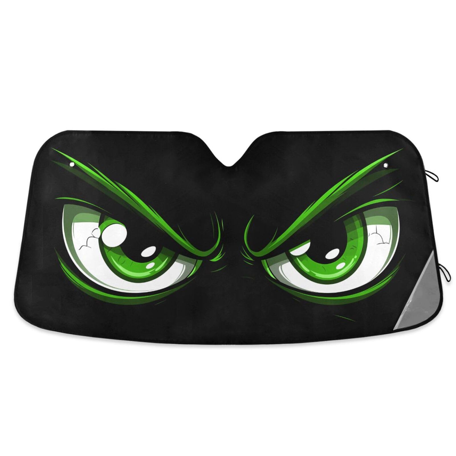 Evil Green Eyes Windshield Sun Shade for Car Auto SUV Truck Foldable Front Wi…