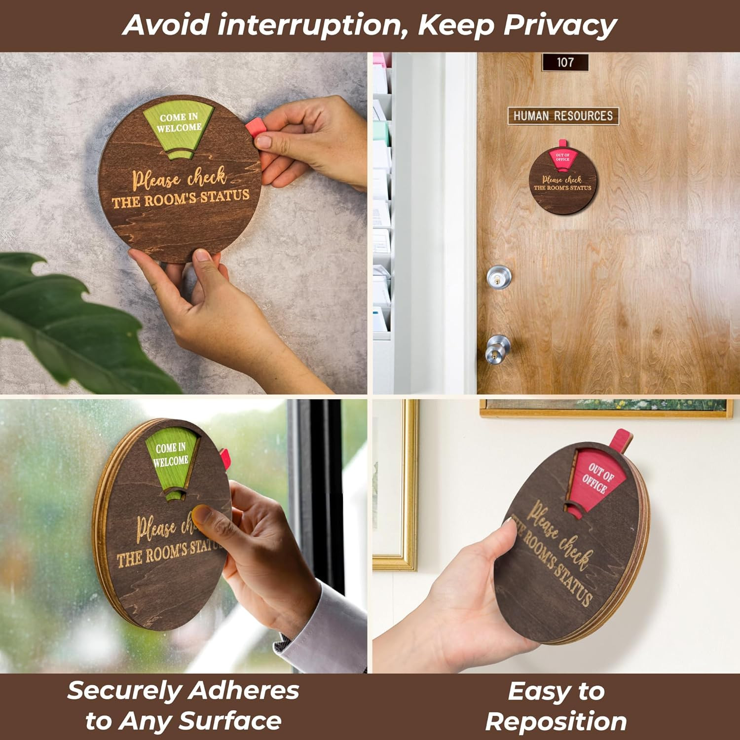 Office Door Sign Available and Away – 6 Options Funny Do Not Disturb Door Hanger