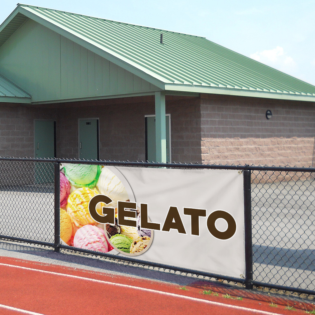 Vinyl Banner Multiple Sizes Gelato Outdoor Advertising Printing A Outdoor