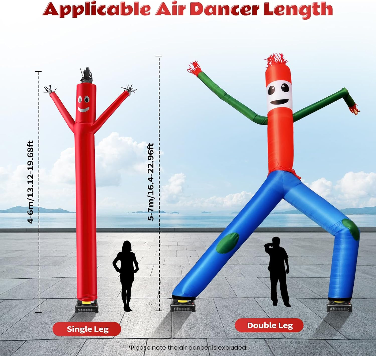 Inflatable Tube Man Blower, 750W Inflatable Balloon Fan (18 »), Wacky Waving Dan