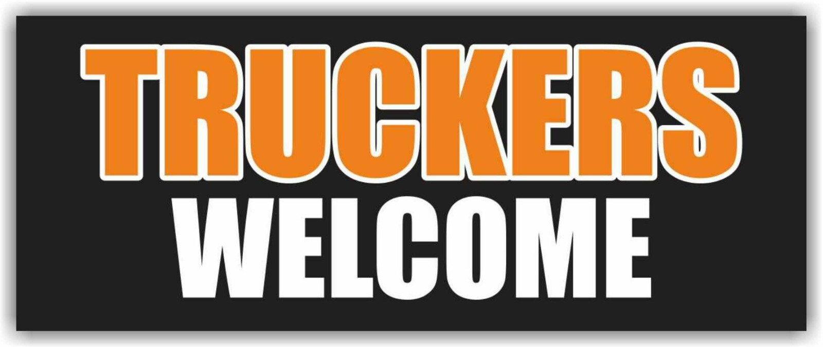 TRUCKERS WELCOME Advertising Banner Vinyl Mesh Sign auto car truck parking