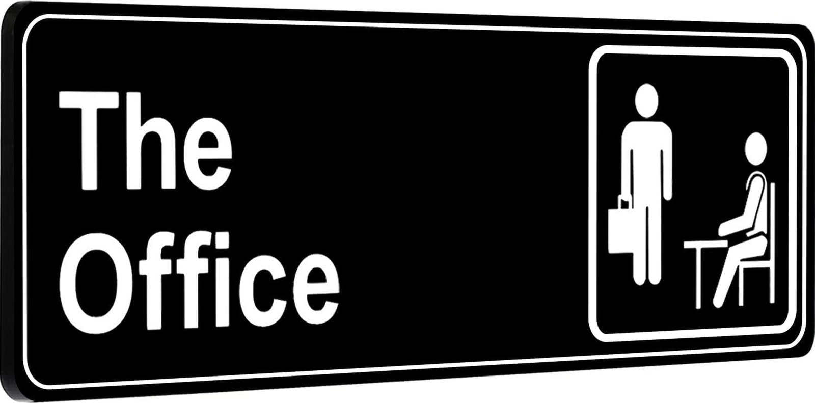 The Office Sign, 9 × 3 Inch Main Official Self Adhesive Office Sign for Doo