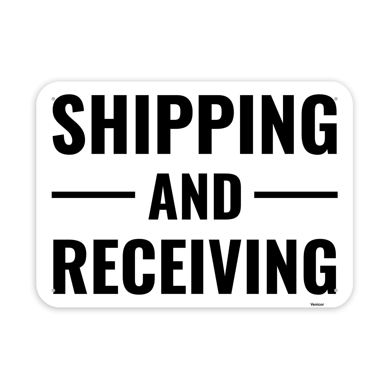 1 PCS 14×10 Inch Shipping And Receiving Sign Aluminum Metal Wall Plaque Alert