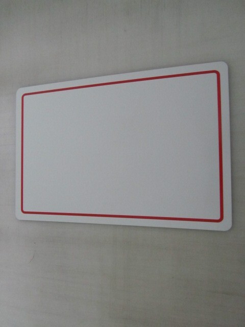 18&Prime;x12&Prime; White with Red Outline Aluminum Metal Sign Blank